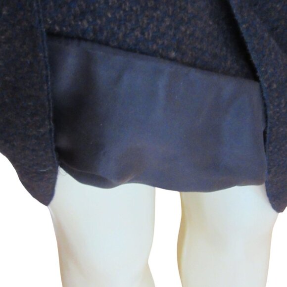 Vintage Chanel 100 Percent Cashmere Knee Length Tweed Brown/Blue Skirt in Sz 40 - Picture 9 of 13
